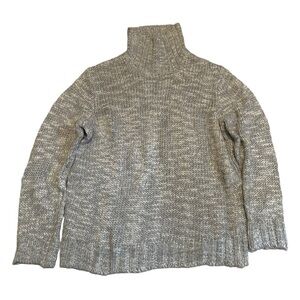 💜 Gray Marl Chunky Knit Turtleneck Sweater by Joe Fresh - Size XL/TG